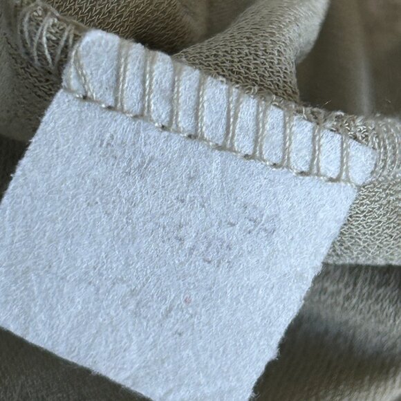 Mo & Su Vintage 90s Slinky Liquid Jersey Knit Tan Midi Dress Size Large - Picture 6 of 9